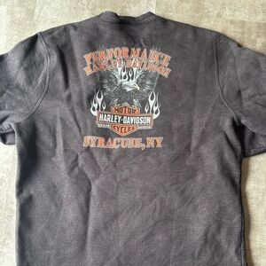 Harley-Davidson Crewneck Sweater Syracuse New York Mens Large Black